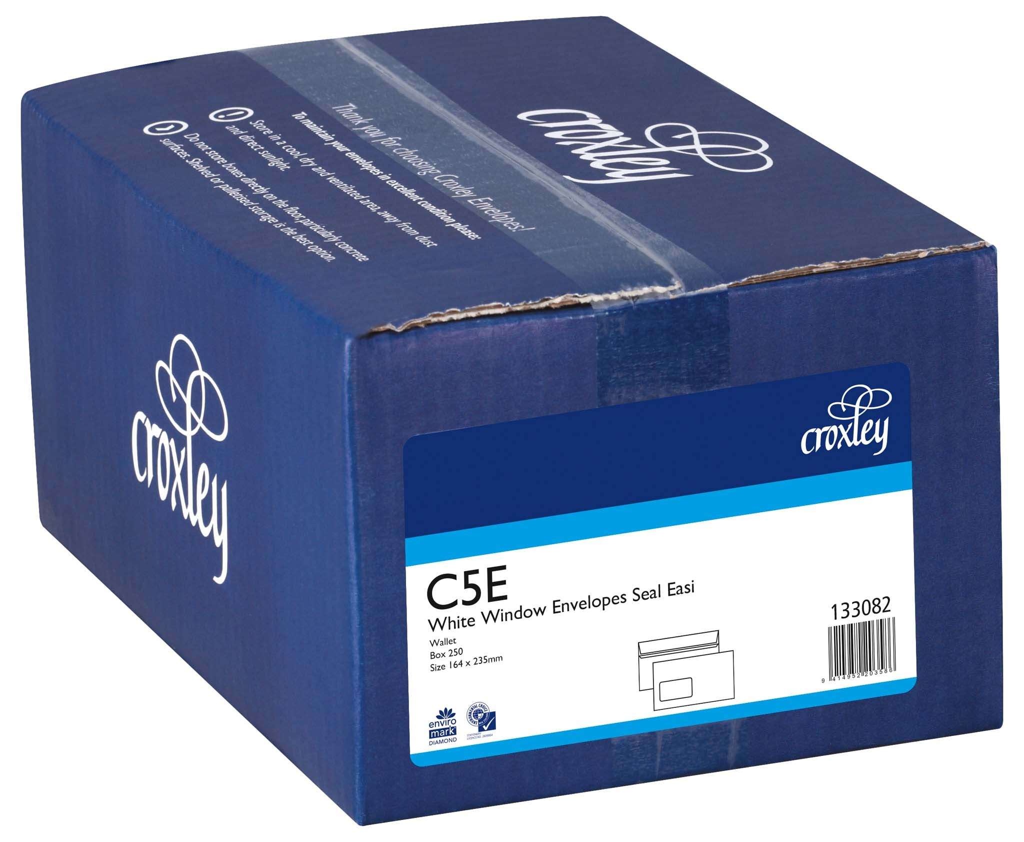 Croxley Envelope C5e Window Seal Easi Wallet Box 250